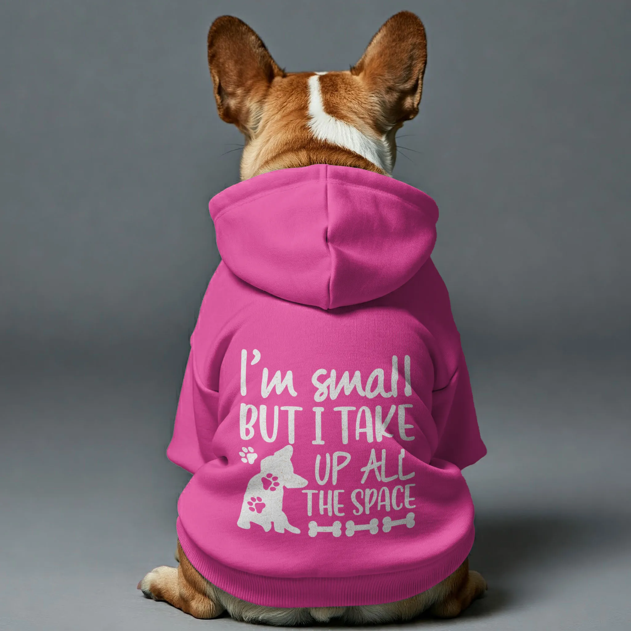 I’m small, but I take up all the space  - Personalized French Bulldog Hoodies with Funny Quotes – Stylish, Cozy, and Premium 100% Cotton