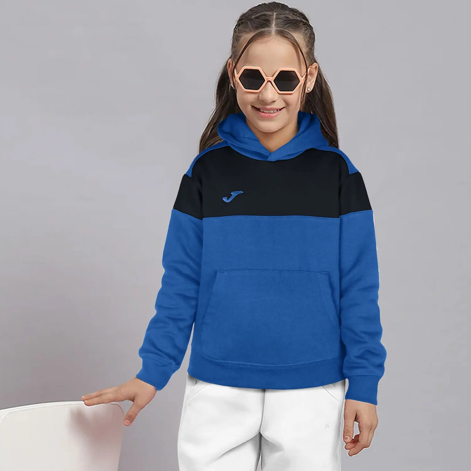 Joma Pullover Panel Hood Kids-2590-Royal Navy