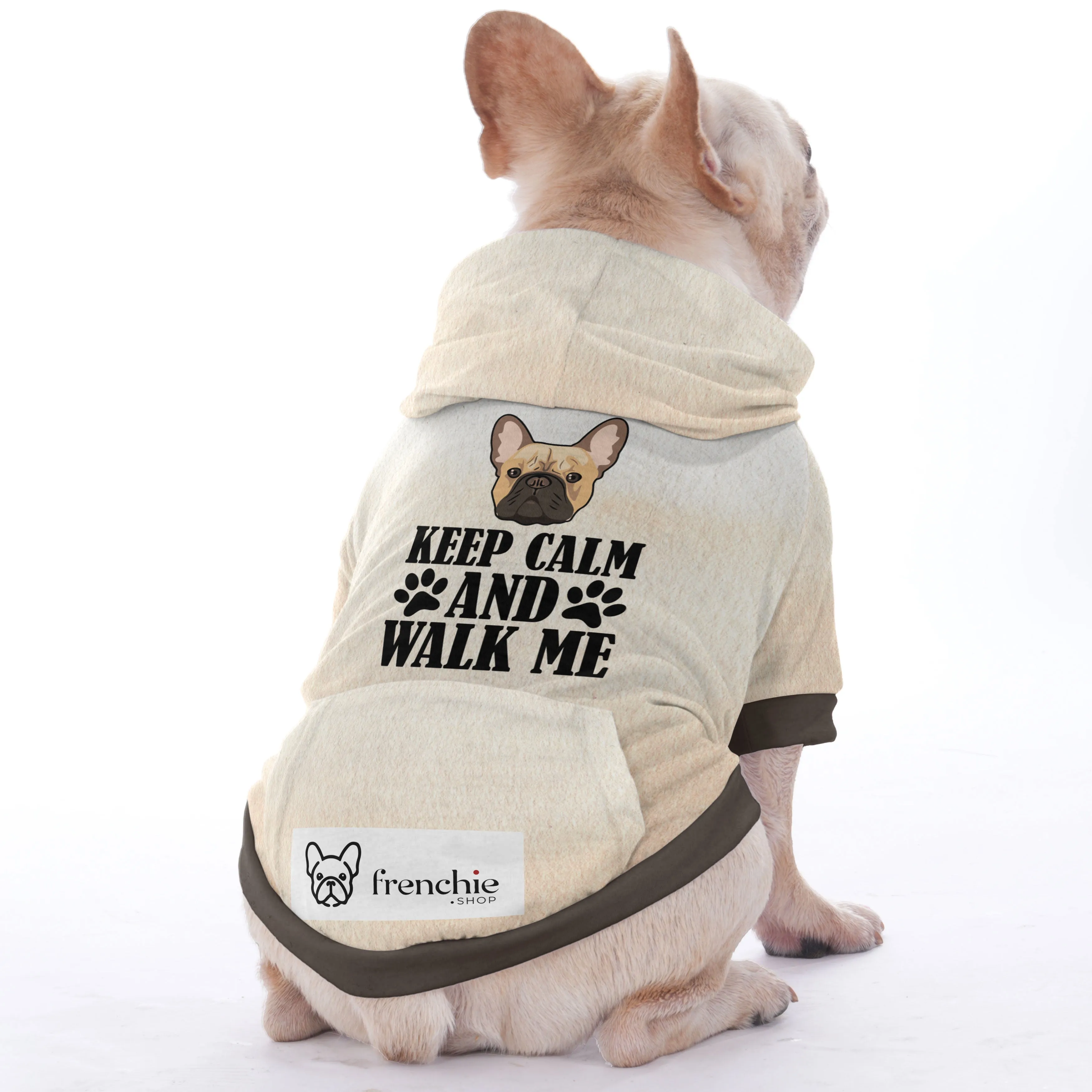 Keep Calm and walk me - Hoodies for French Bulldog  | Frenchie Shop Original