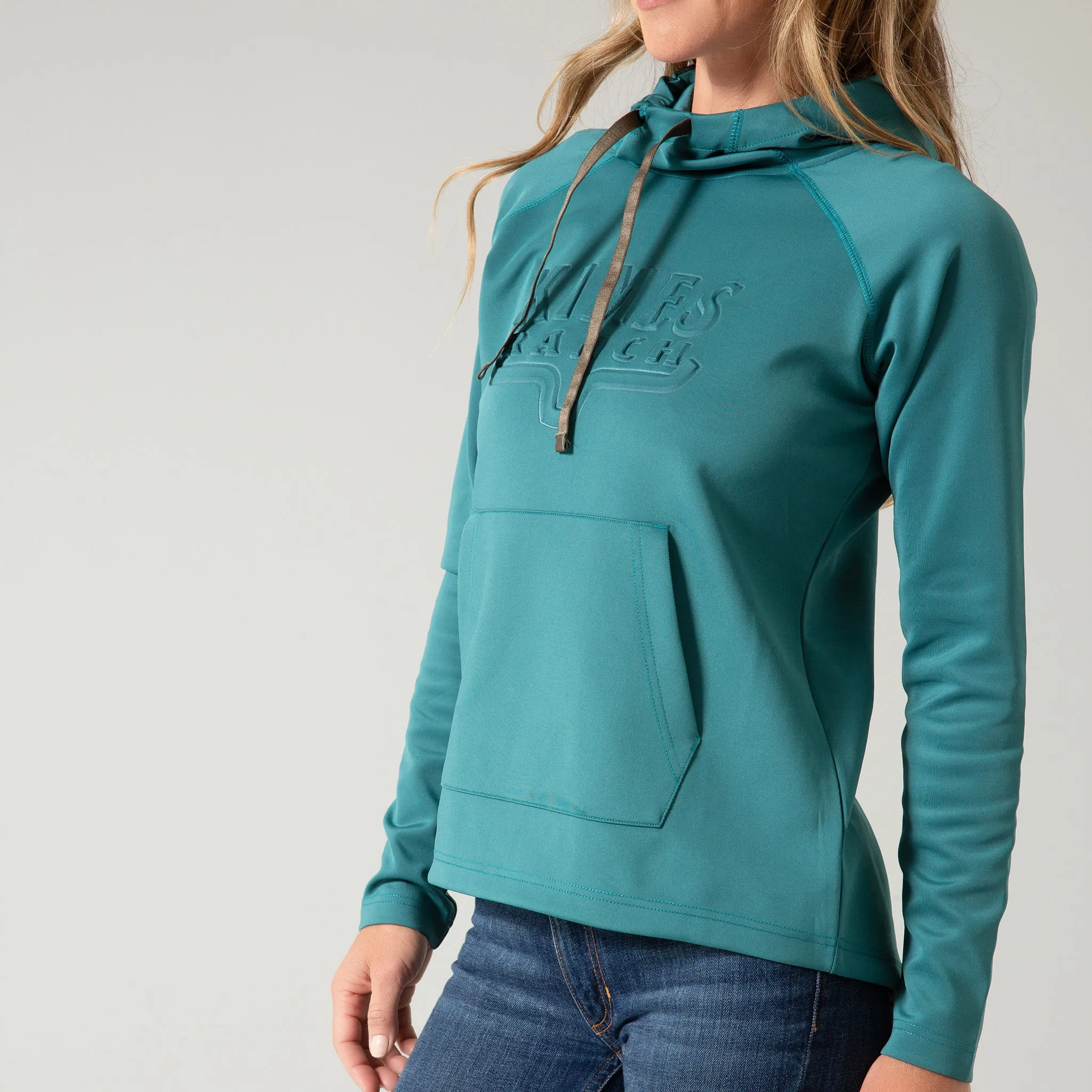 Kimes Women's Teal Embossed Kimes Hoodie