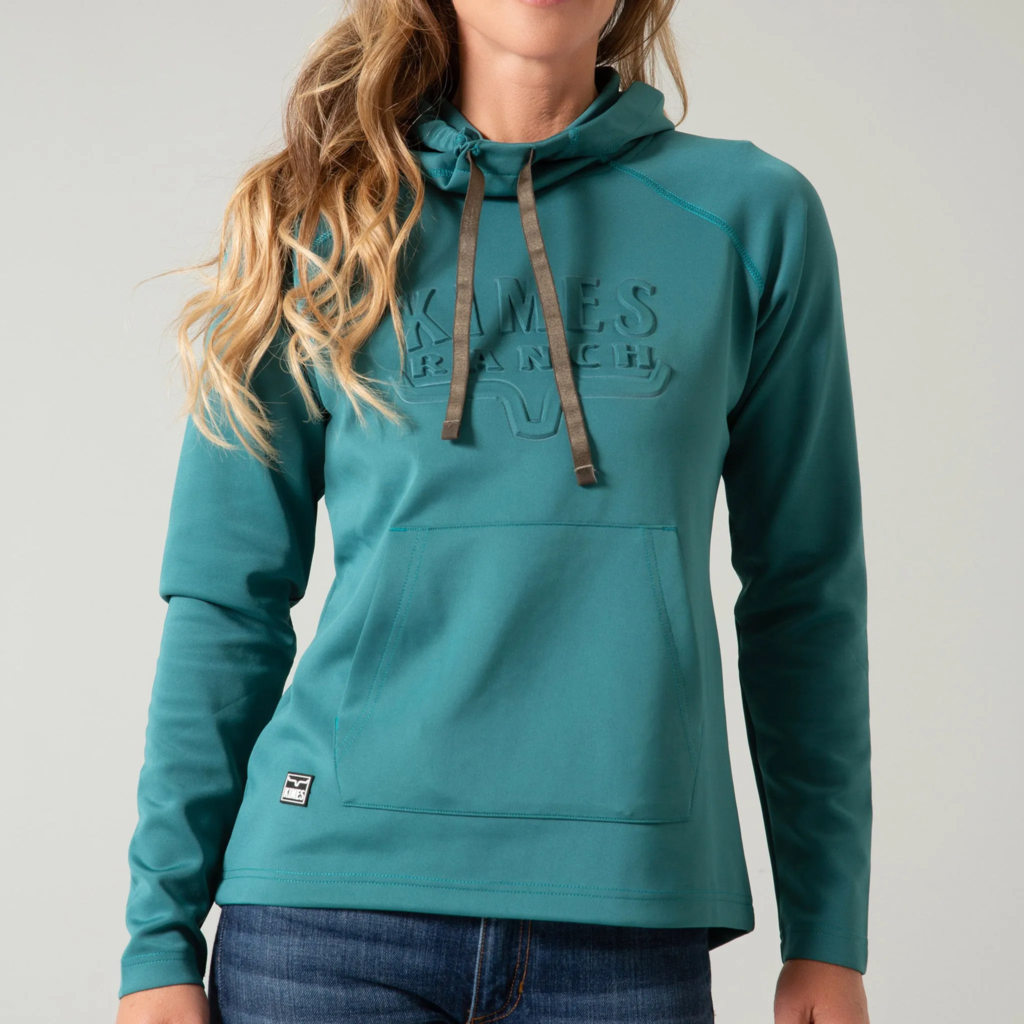 Kimes Women's Teal Embossed Kimes Hoodie