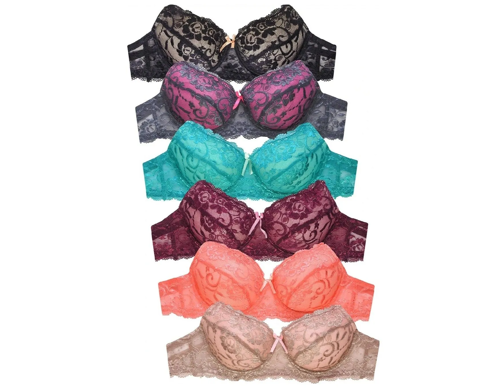 Lace & Scallop Bras & Wide Wing