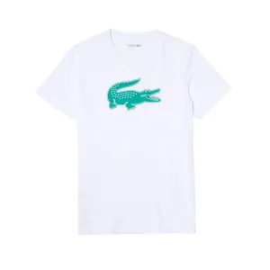 Lacoste SPORT 3D Print Crocodile Breathable Jersey T-shirt (White)