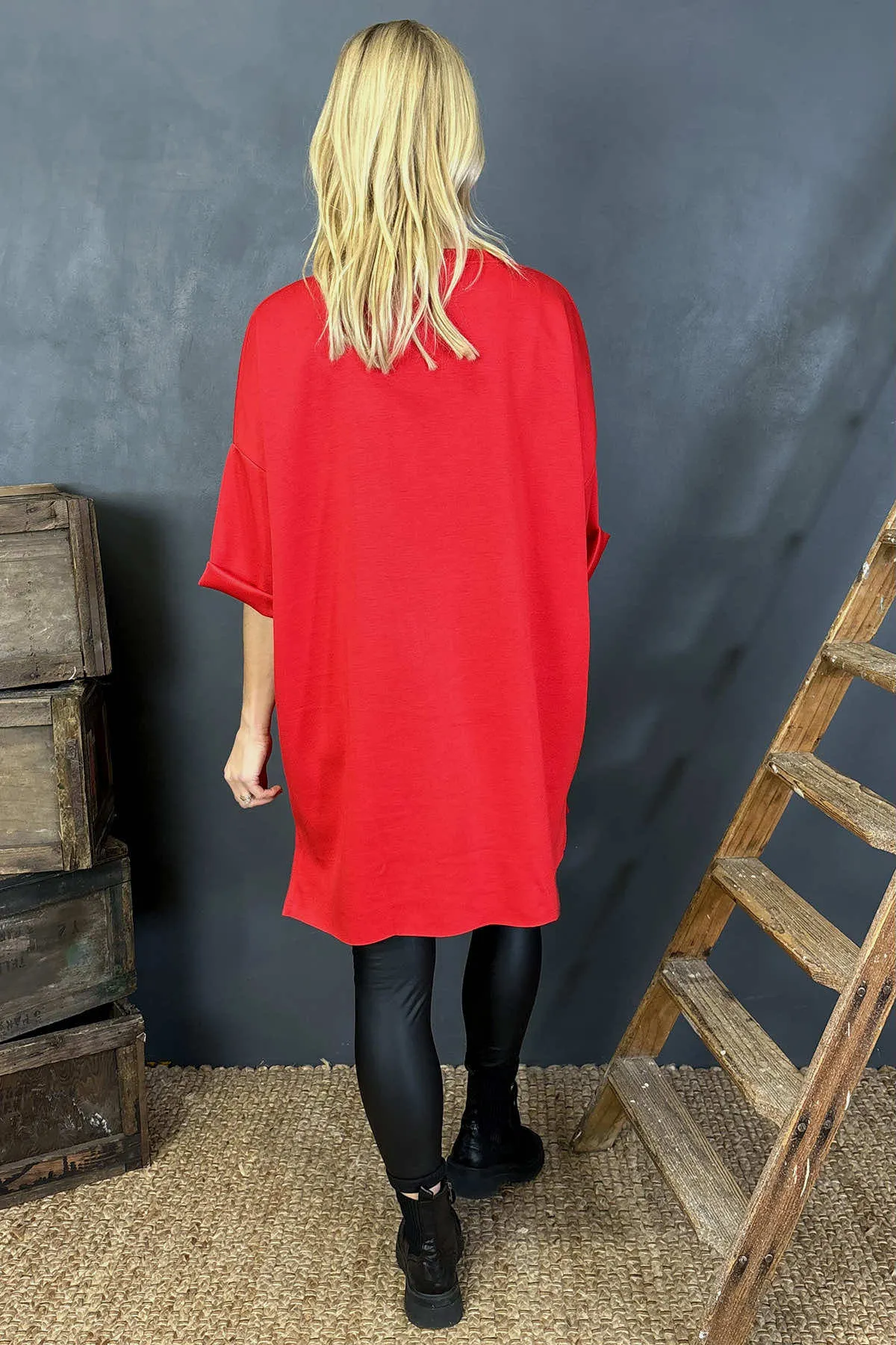 Liesel Pocket Tunic Red