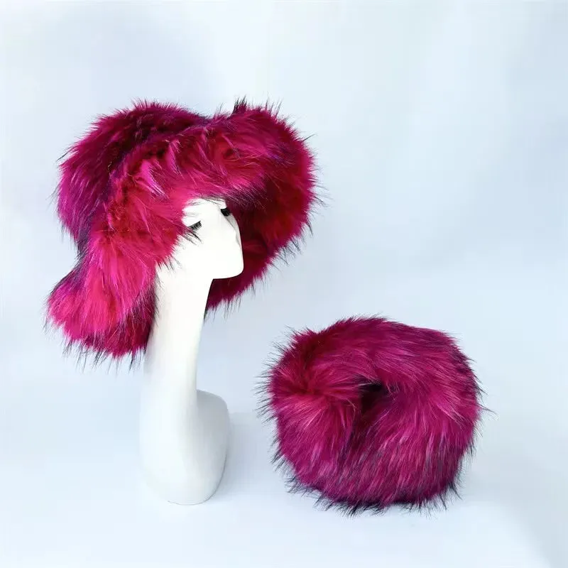 Luxury Fluffy Hat & Bag Set