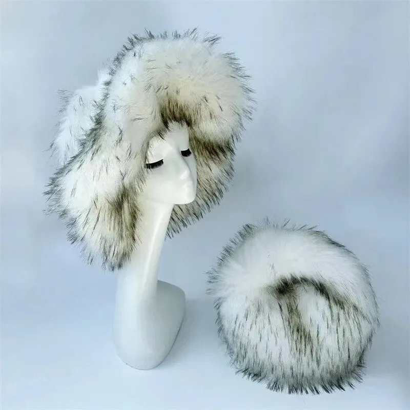 Luxury Fluffy Hat & Bag Set