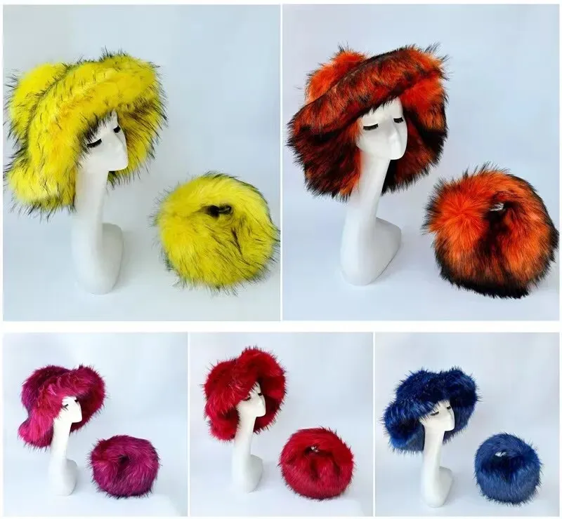 Luxury Fluffy Hat & Bag Set