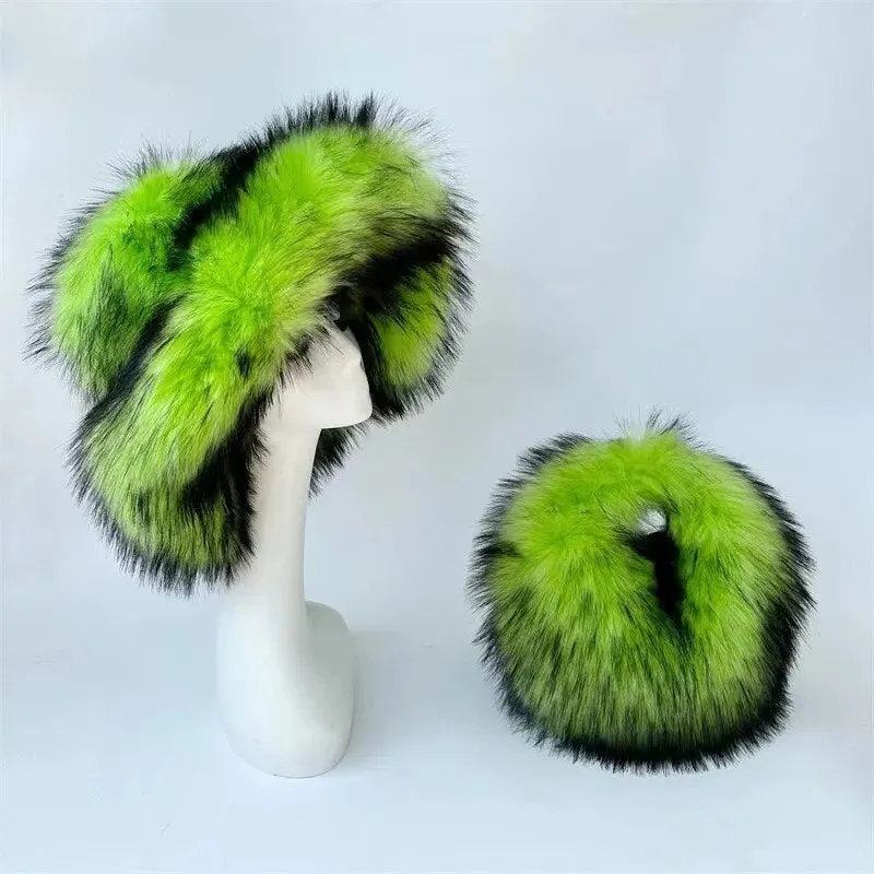 Luxury Fluffy Hat & Bag Set