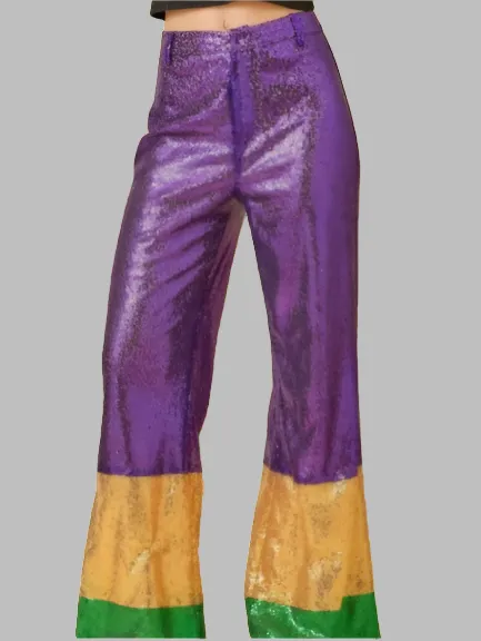 MARDI GRAS "Emerald & Gold Gleam: Mardi Gras Showstopper Pants"