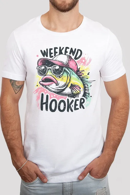 Men's Weekend Fishing Hooker Graphic Tee