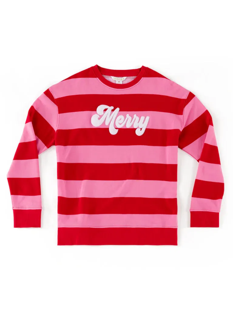 Merry Striped Sweatshirt