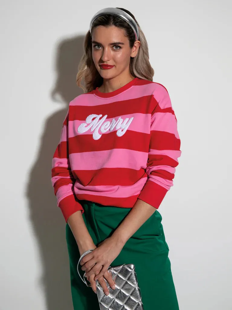 Merry Striped Sweatshirt