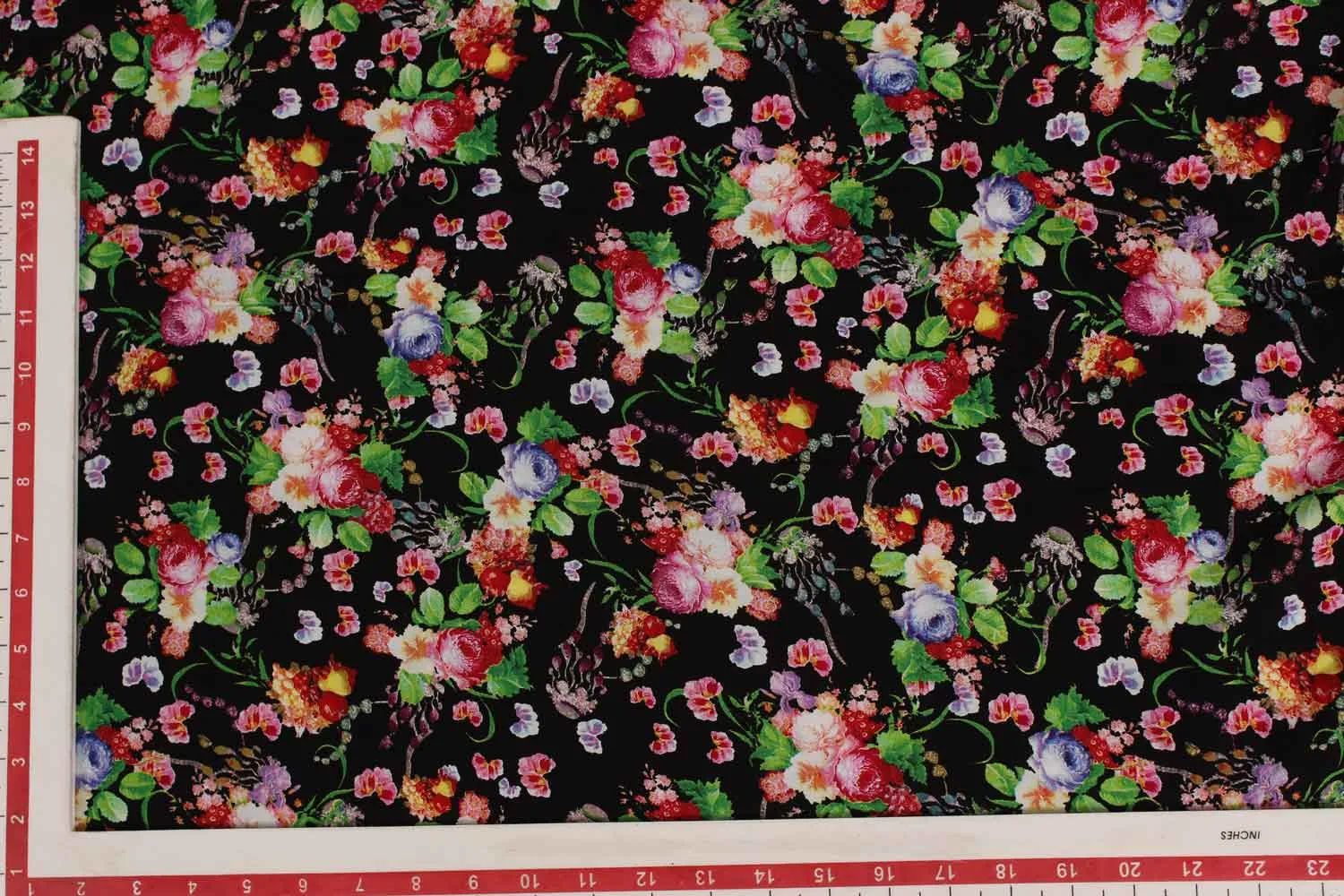 Multicolor Floral Printed Modal Satin Fabric