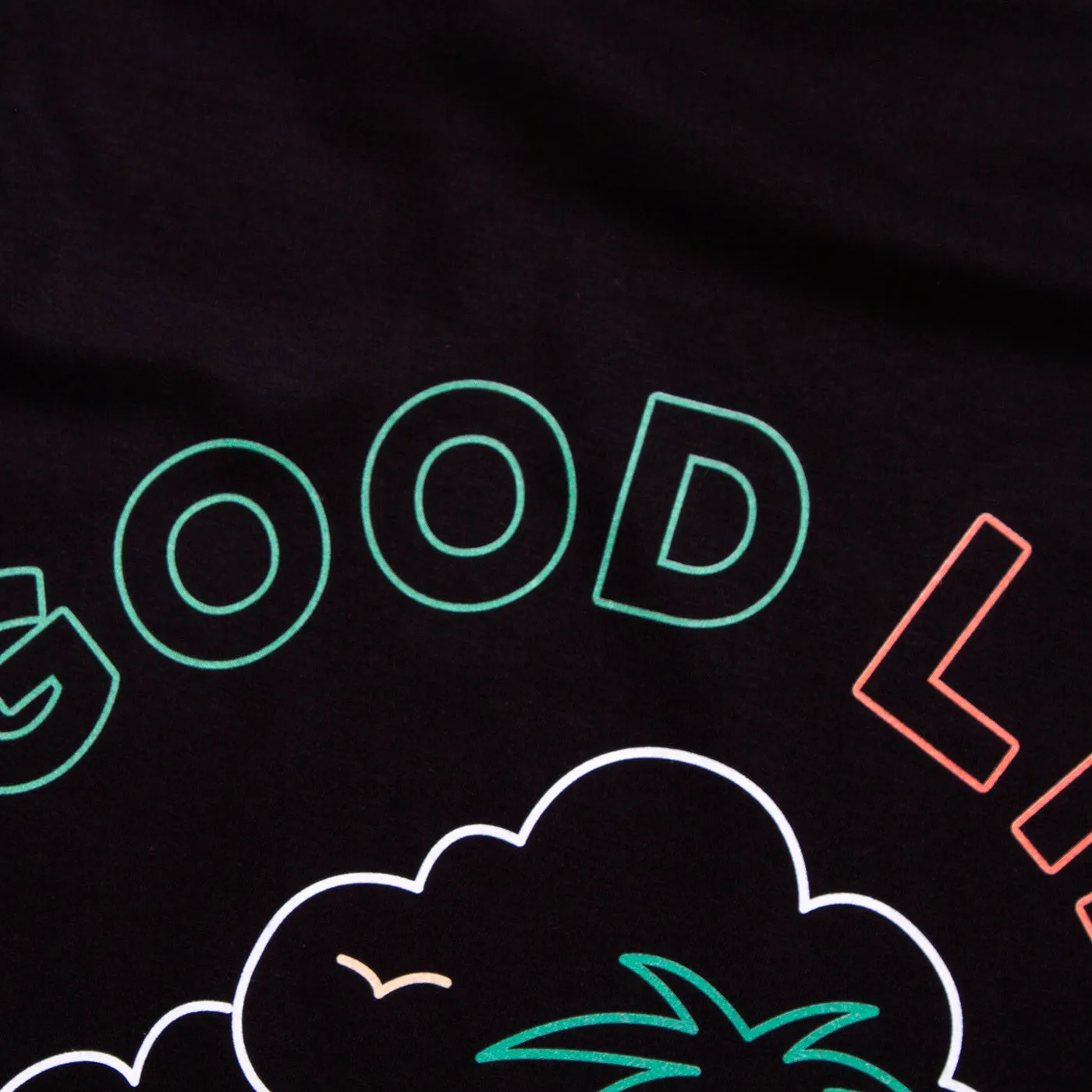 Neon Good Life Back Print - Sweatshirt - Black