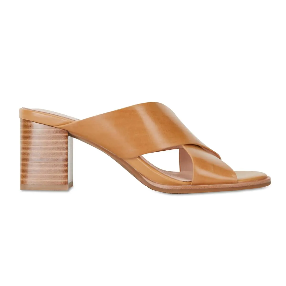 Noosa Heel in Light Tan Leather