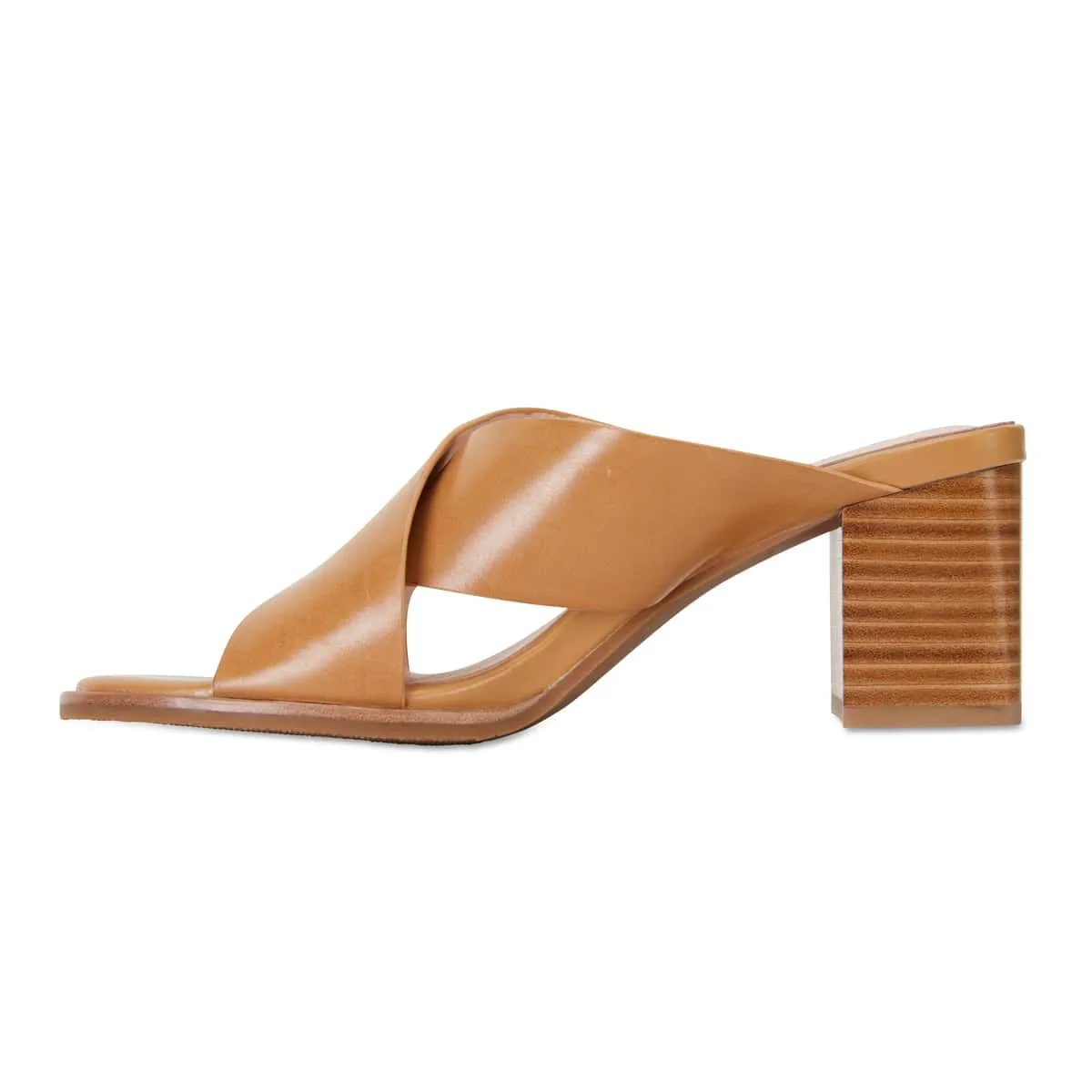 Noosa Heel in Light Tan Leather