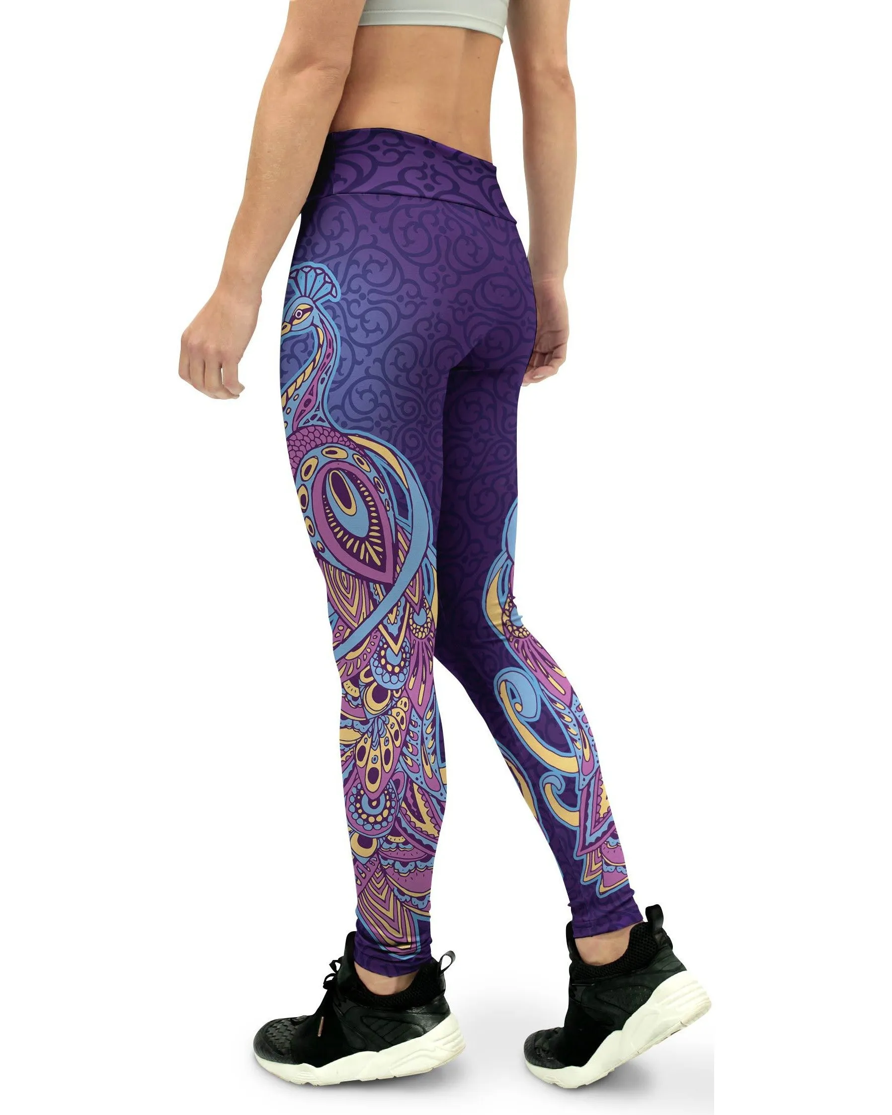 Ornamental Peacock Yoga Pants