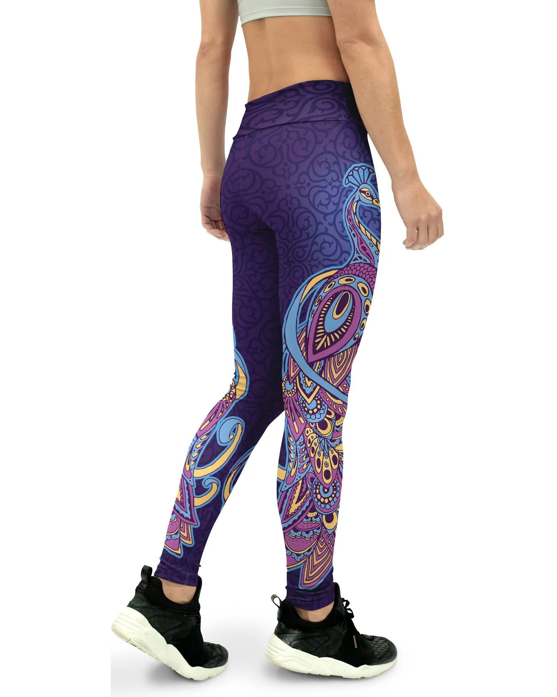 Ornamental Peacock Yoga Pants