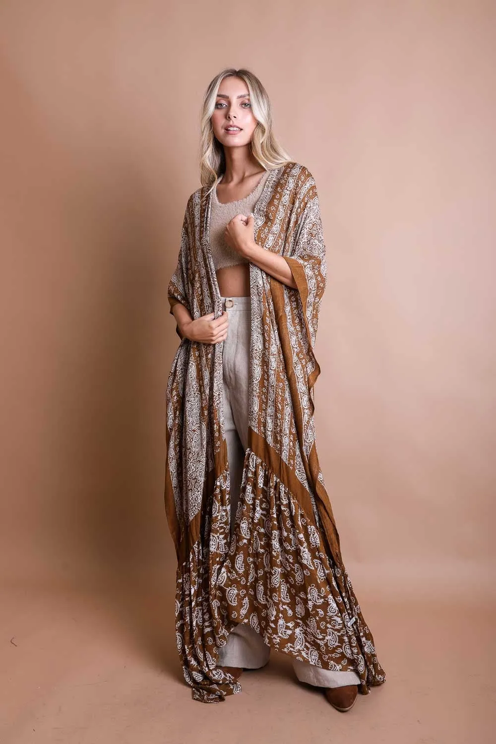 Paisley Free Flow Kimono