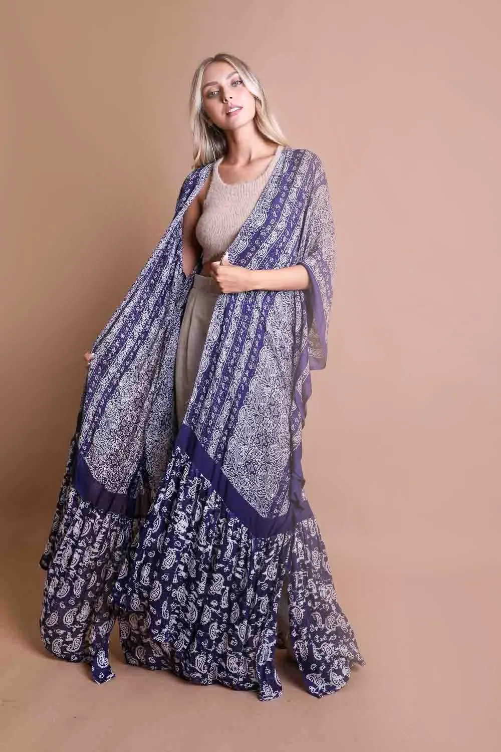 Paisley Free Flow Kimono