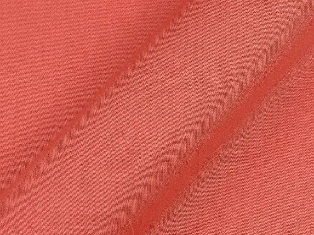 Peachish Pink Plain Dyed Cotton Satin Fabric (Wholesale)