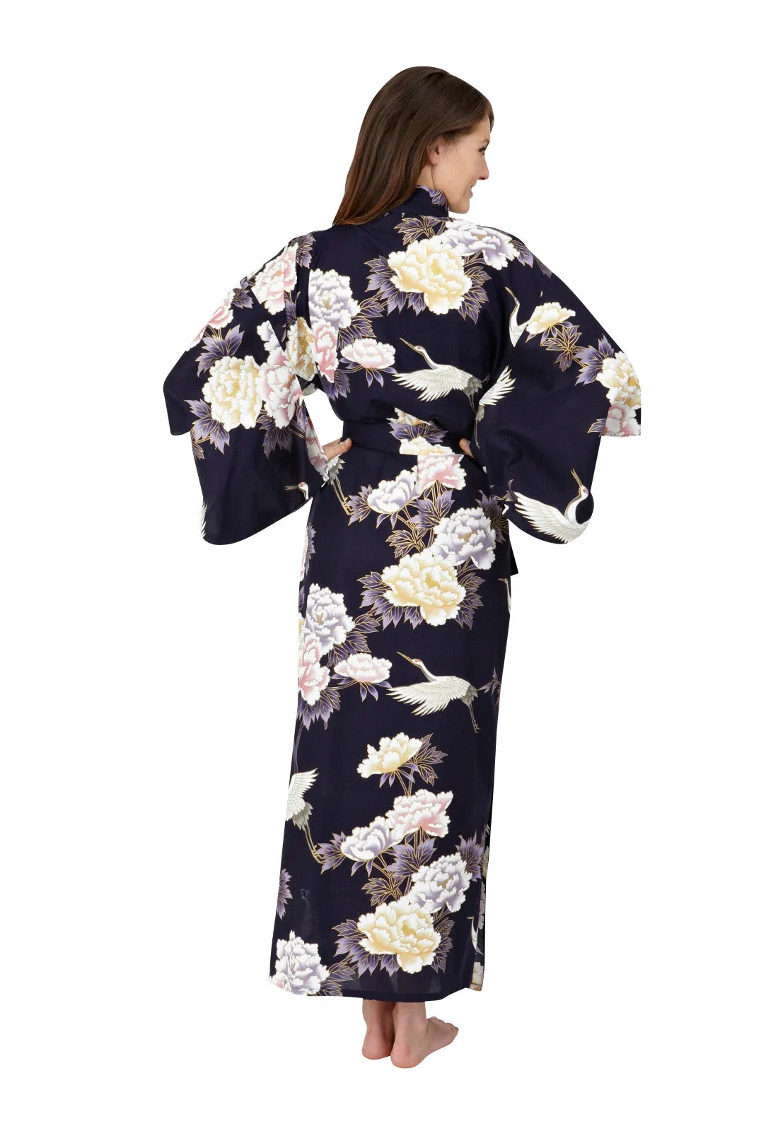 Peony Long Cotton Kimono