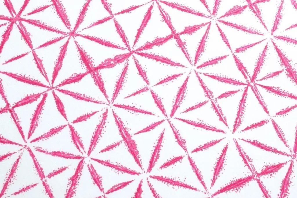 Pink & White Abstract Printed Cotton Rayon Fabric