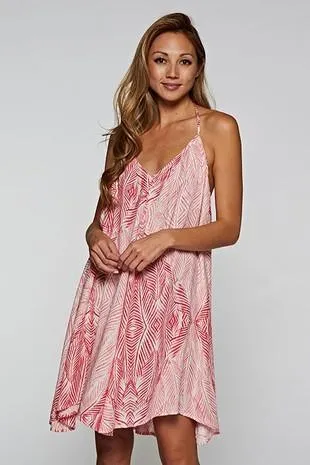 Printed Flowy Halter Dress