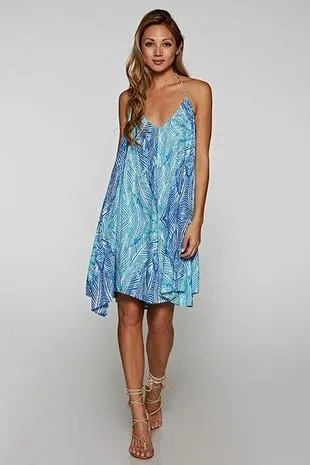 Printed Flowy Halter Dress