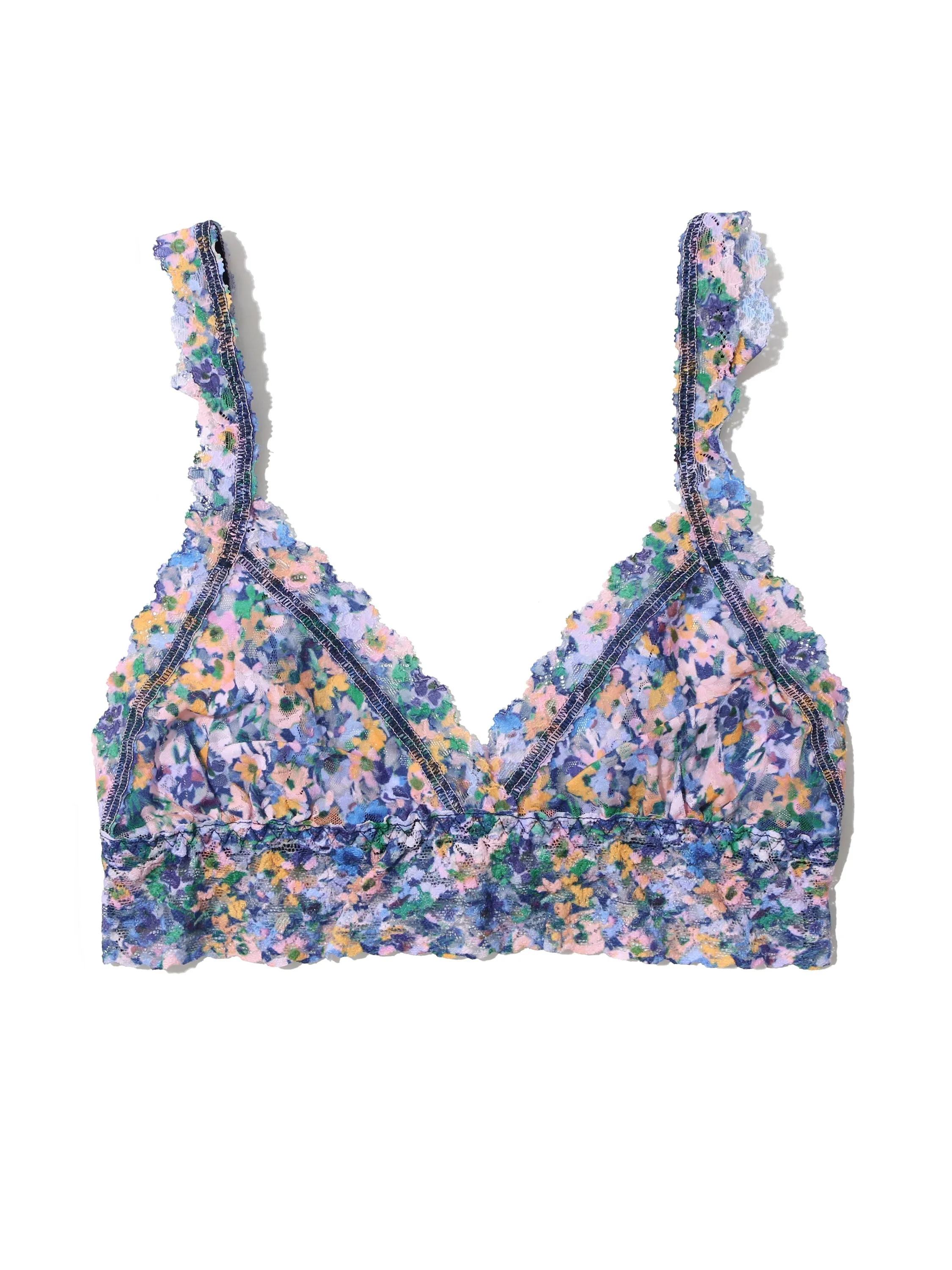 Printed Signature Lace Crossover Bralette Staycation Sale