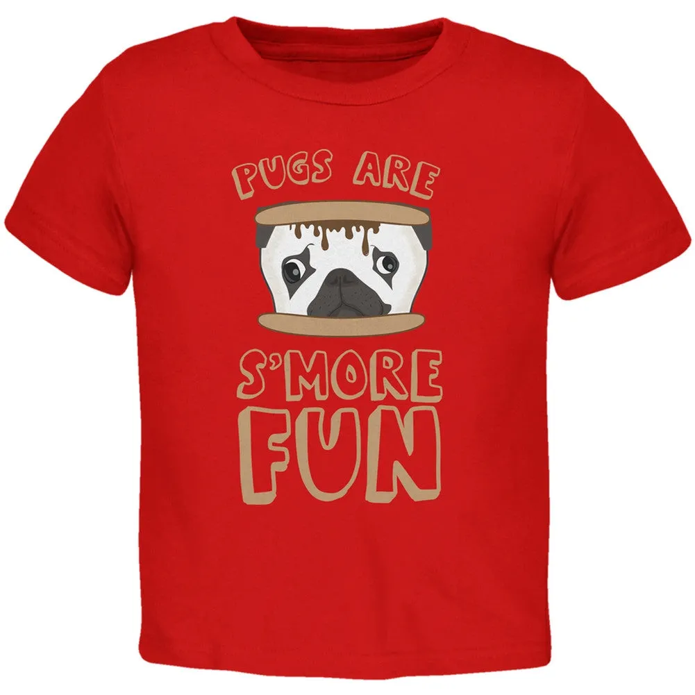 Pugs Are S'More Fun Red Toddler T-Shirt