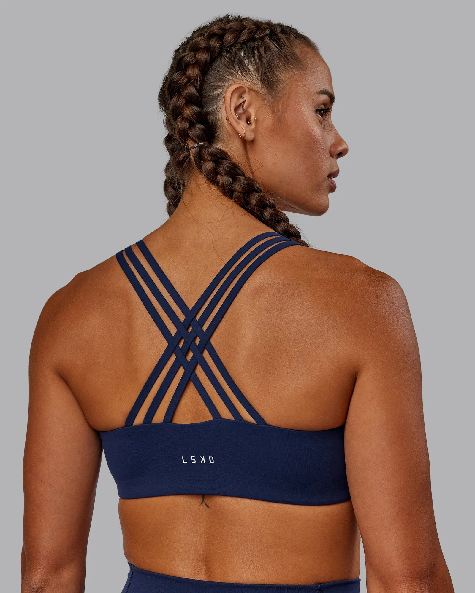 Push The Limit Sports Bra - Future Navy