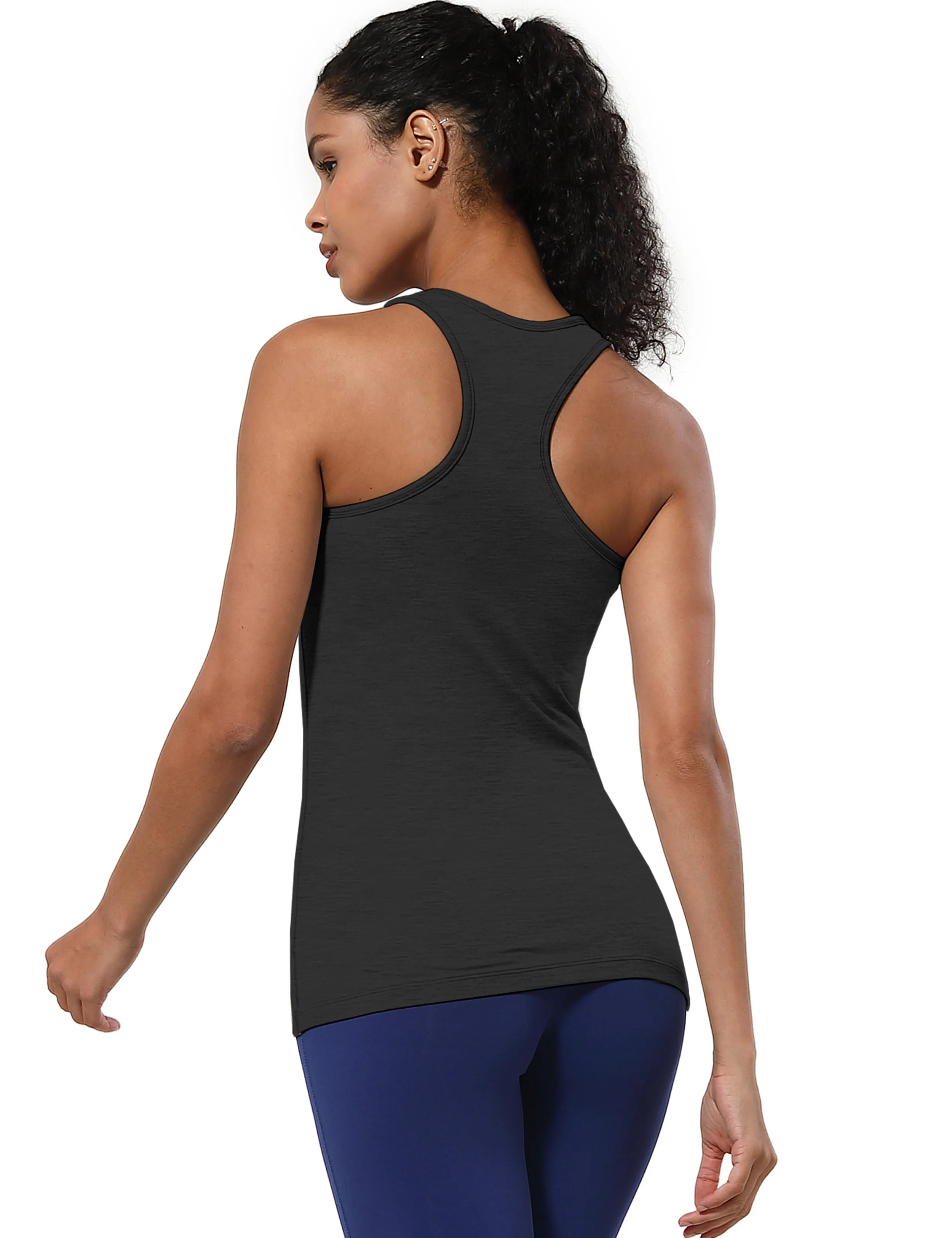 Racerback Athletic Tank Tops heathercharcoal_Tall Size