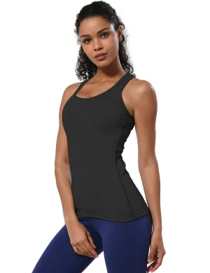 Racerback Athletic Tank Tops heathercharcoal_Tall Size