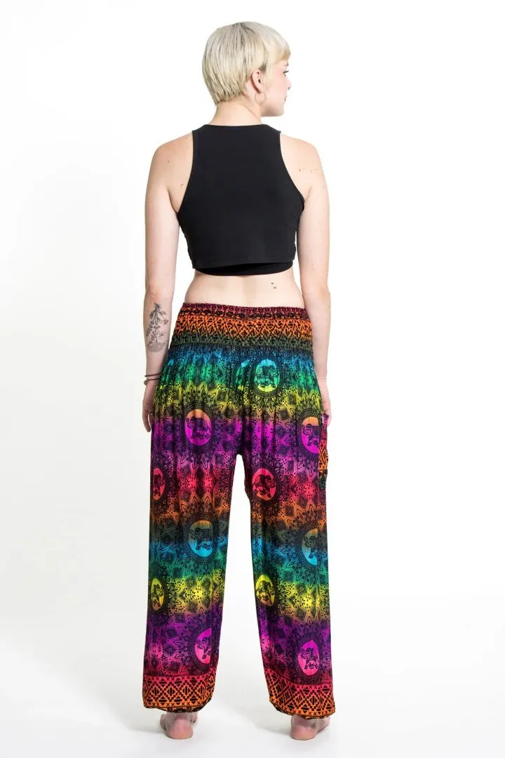 Rainbow in Purple / Elephant Unisex Pants, Thailand