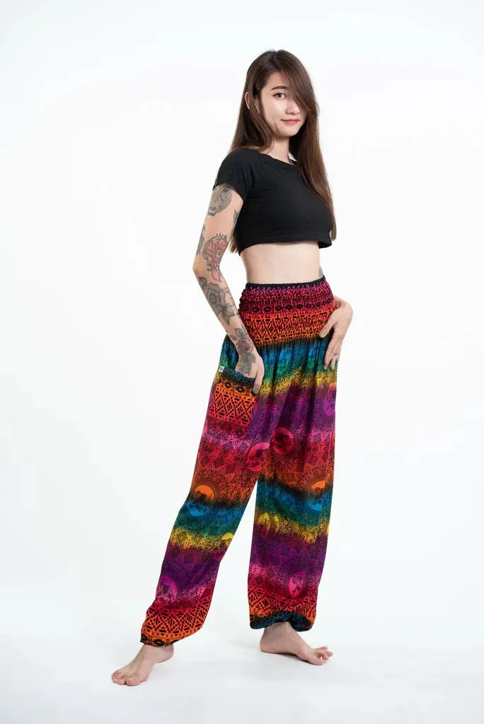 Rainbow in Purple / Elephant Unisex Pants, Thailand