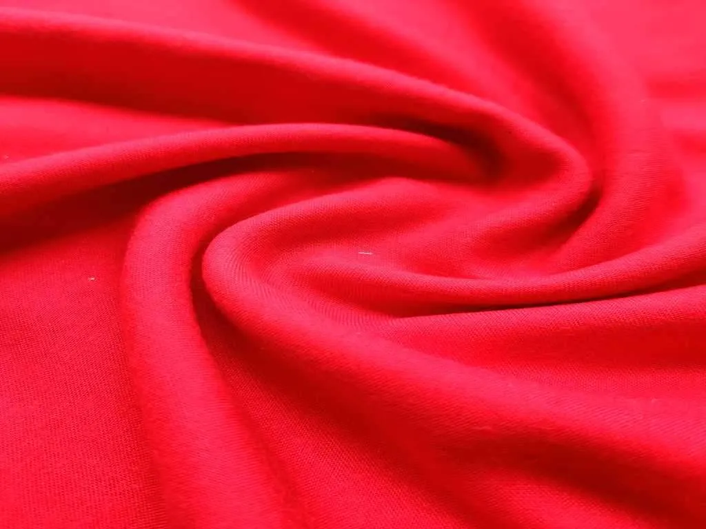 Red Plain Premium Quality Rayon Fabric