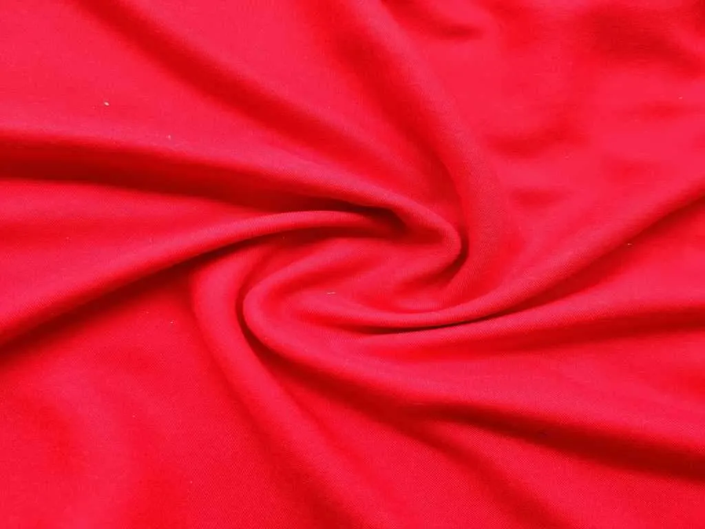 Red Plain Premium Quality Rayon Fabric