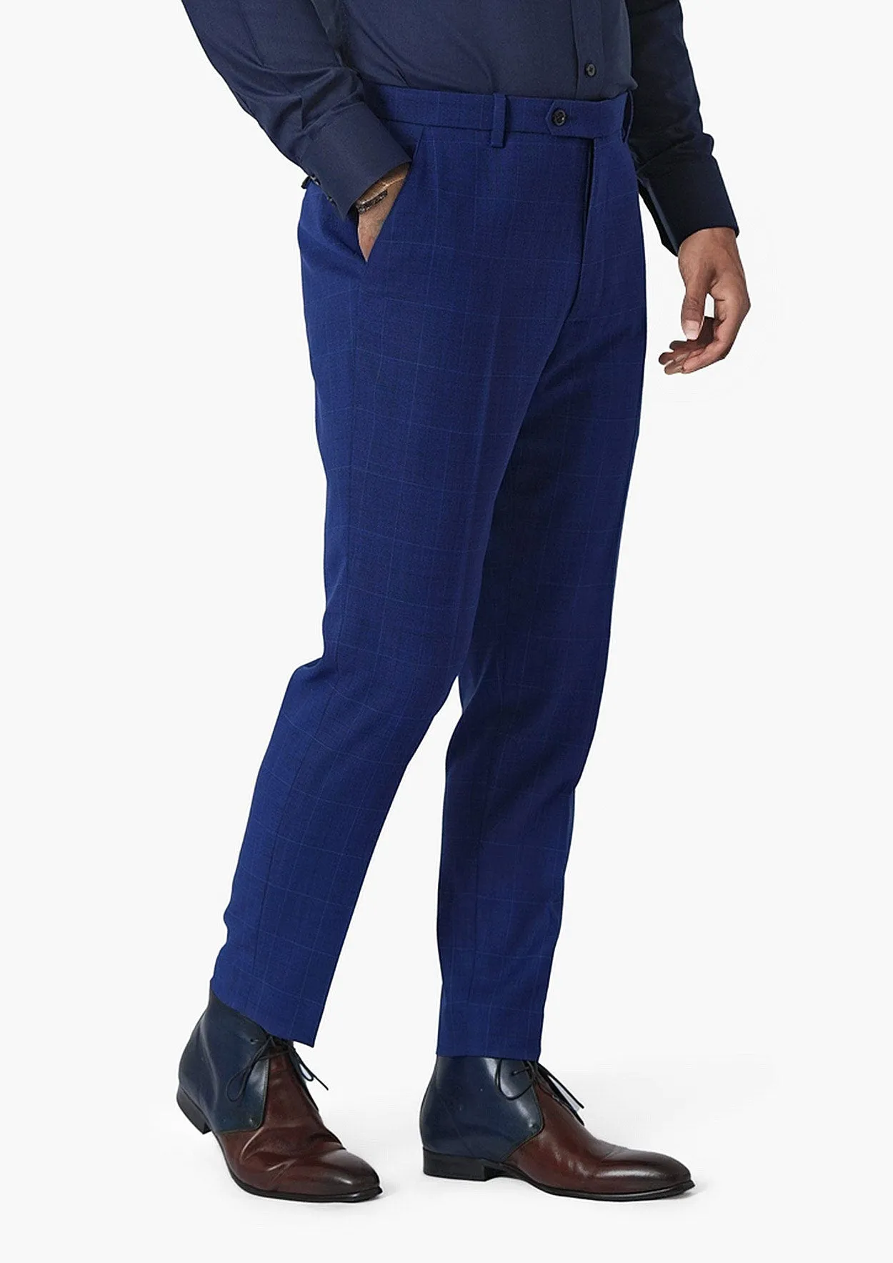 Regal Blue Windowpane Pants