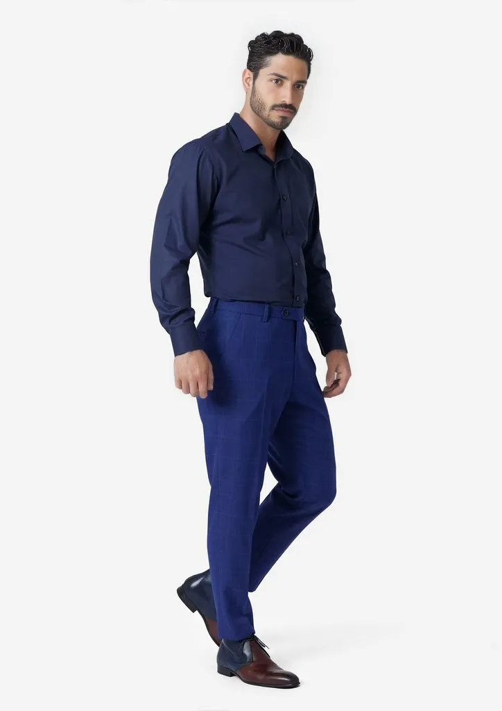 Regal Blue Windowpane Pants