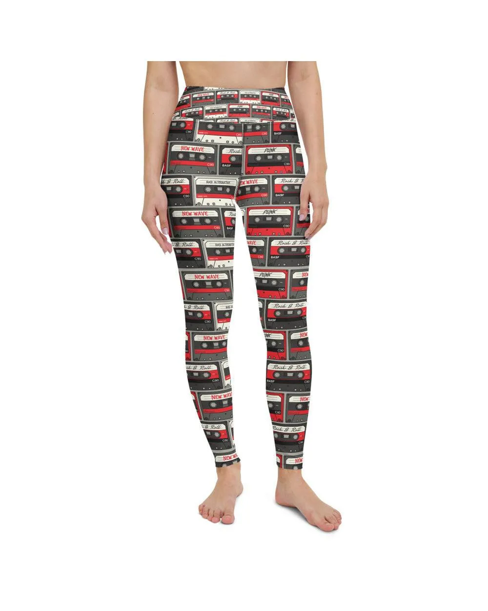 Retro Cassette Tapes Yoga Pants