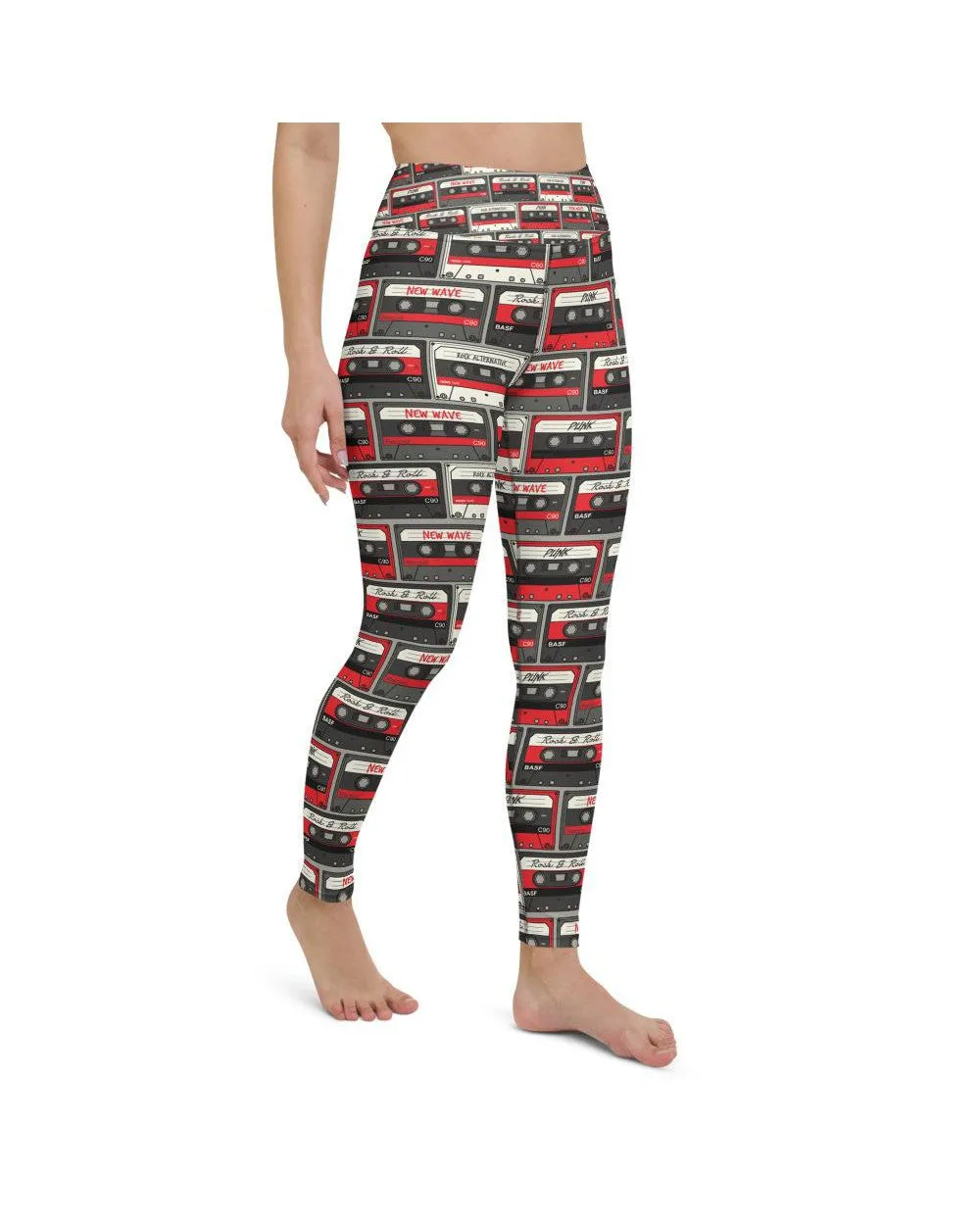 Retro Cassette Tapes Yoga Pants