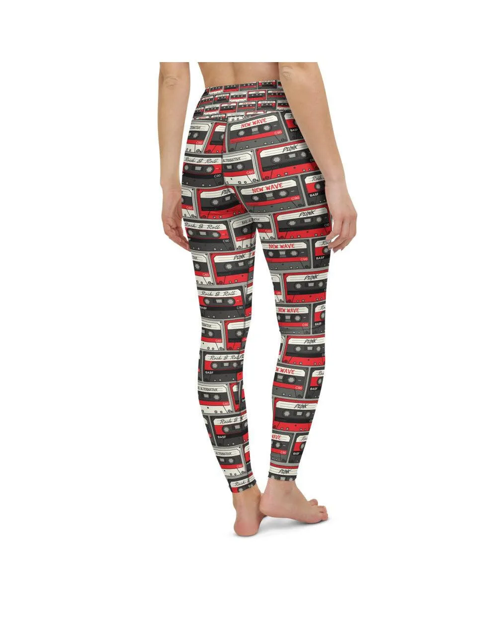 Retro Cassette Tapes Yoga Pants