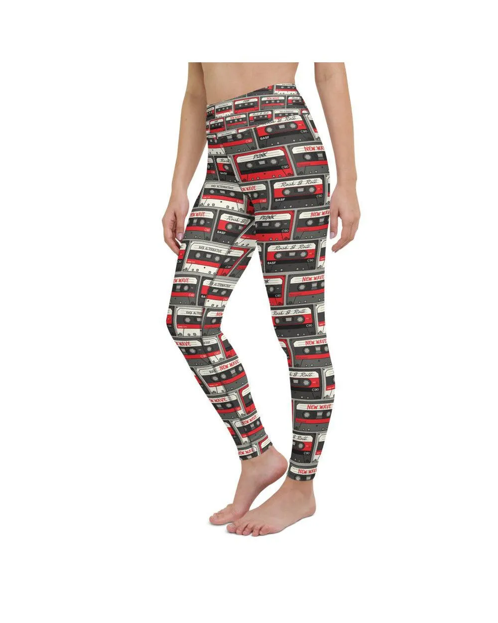 Retro Cassette Tapes Yoga Pants