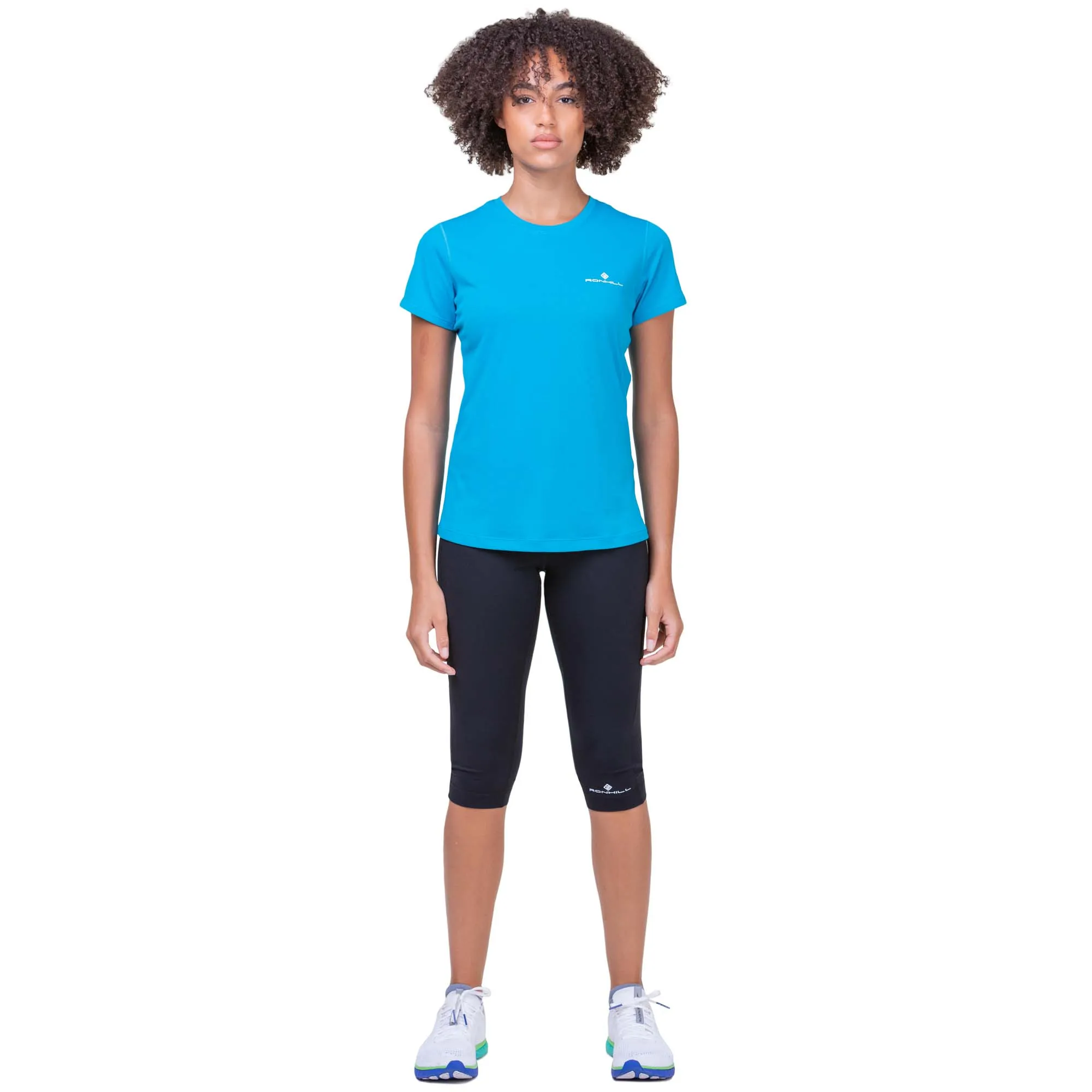 Ronhill | Women's Core S/S Tee - Azure/Bright White