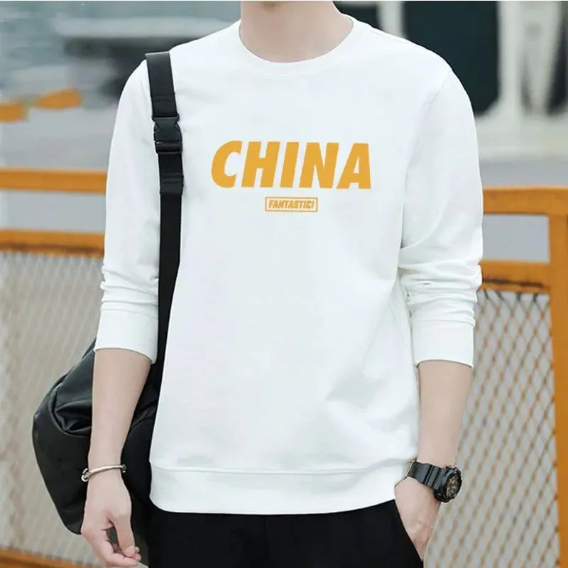 Round-Neck Sweatshirt INS Long Sleeved T-Shirt Trendy All-Matching Loose Tops Outerwear