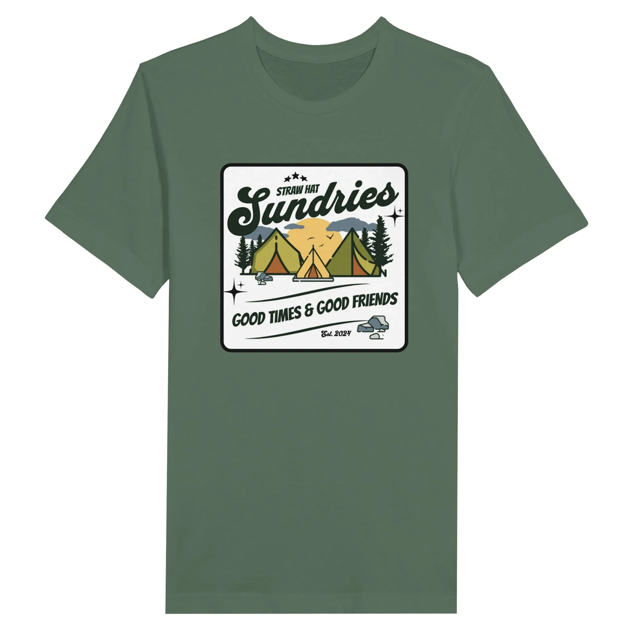 Straw Hat Sundries Campsite Premium Unisex Crewneck T-shirt