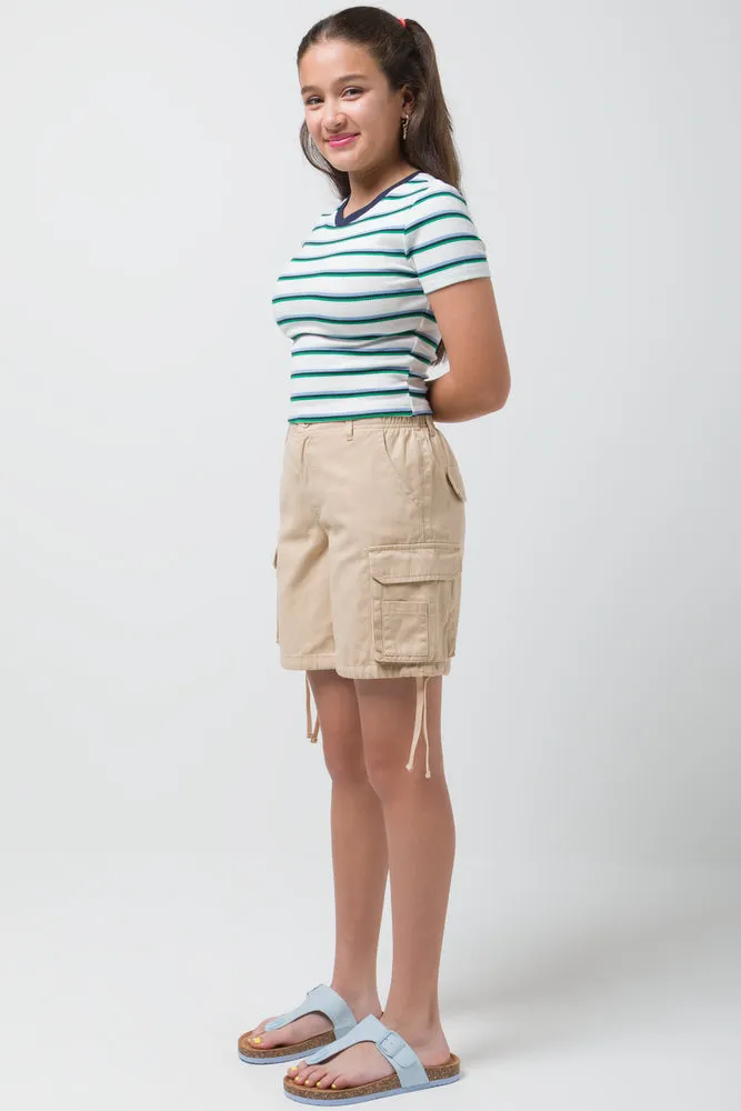 Stripe Short Sleeve T-Shirt Green