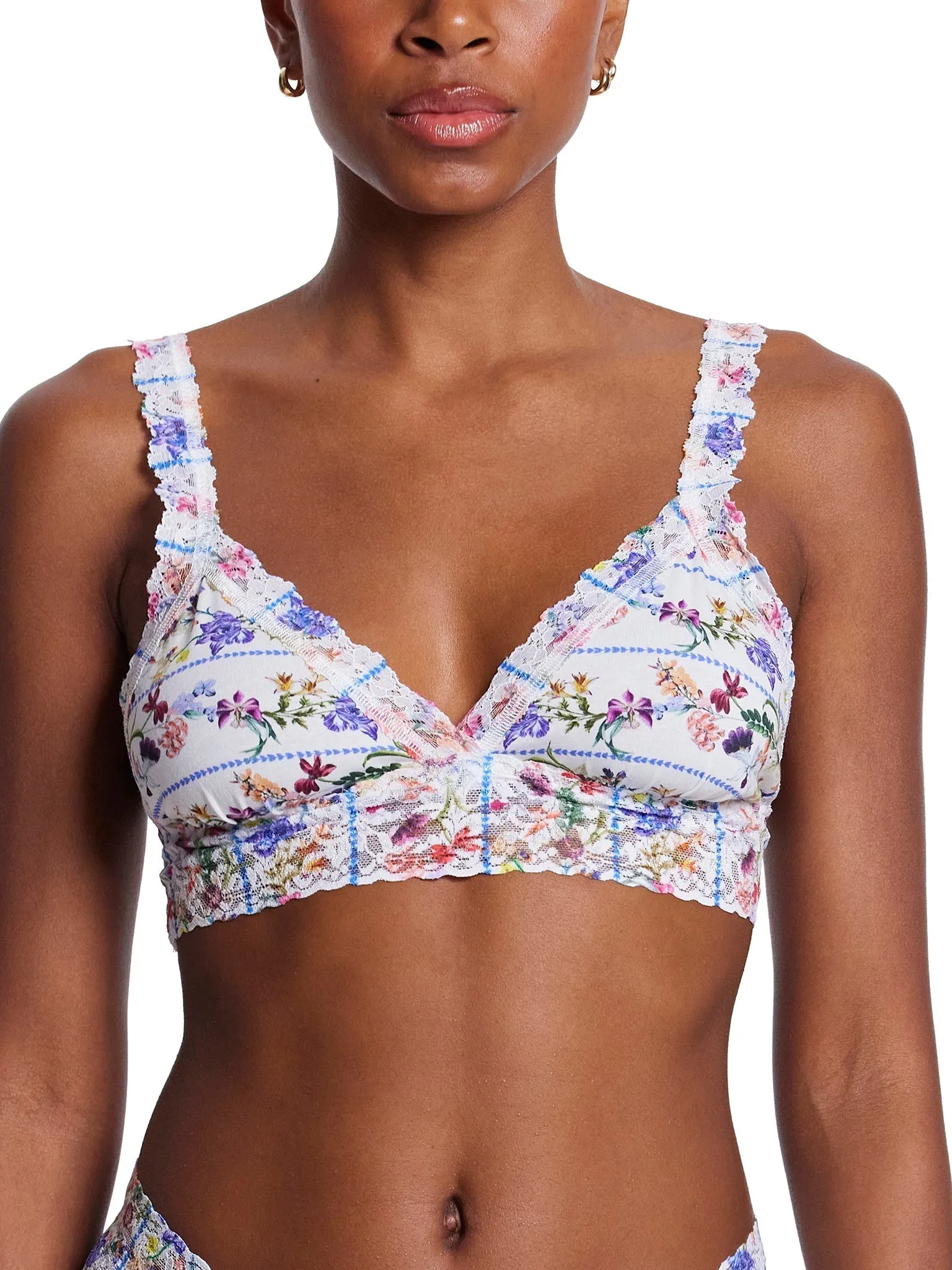 Supima® Cotton Printed Padded Bralette Flower Crown Sale