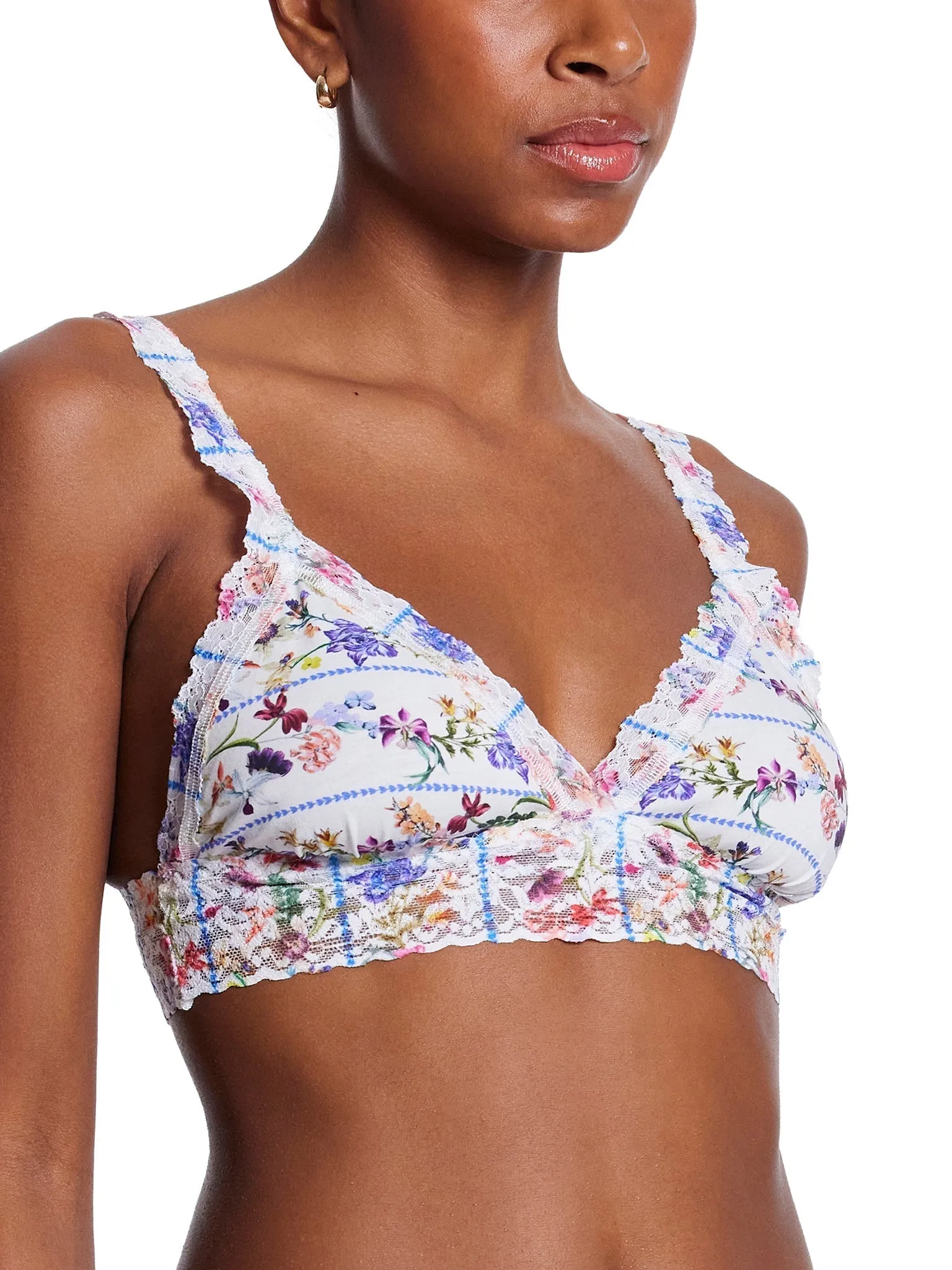 Supima® Cotton Printed Padded Bralette Flower Crown Sale